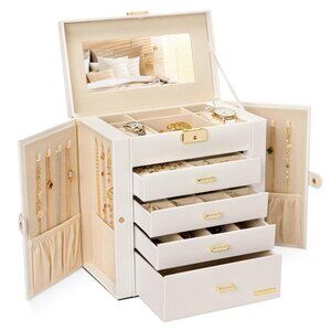 New Homde Synthetic Leather Huge Jewelry Box - Mirrored